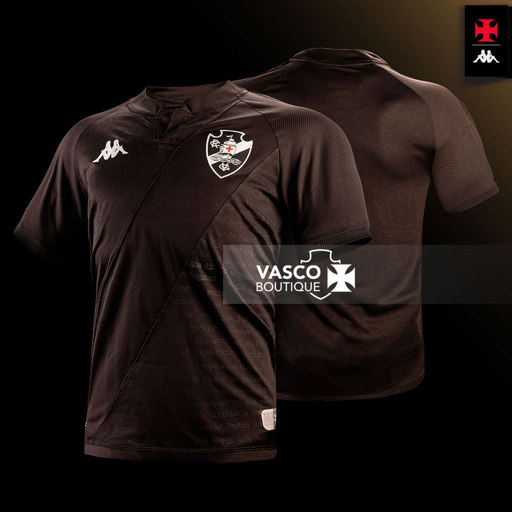 Blusa Vasco 3 2024 - 100 anos Resposta Histórica Kappa Feminina Preta