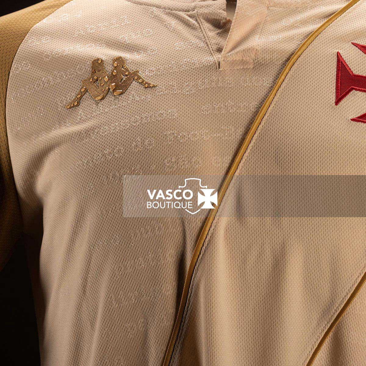 Blusa Vasco 3 2024 - 100 anos Resposta Histórica Kappa Feminina Bege