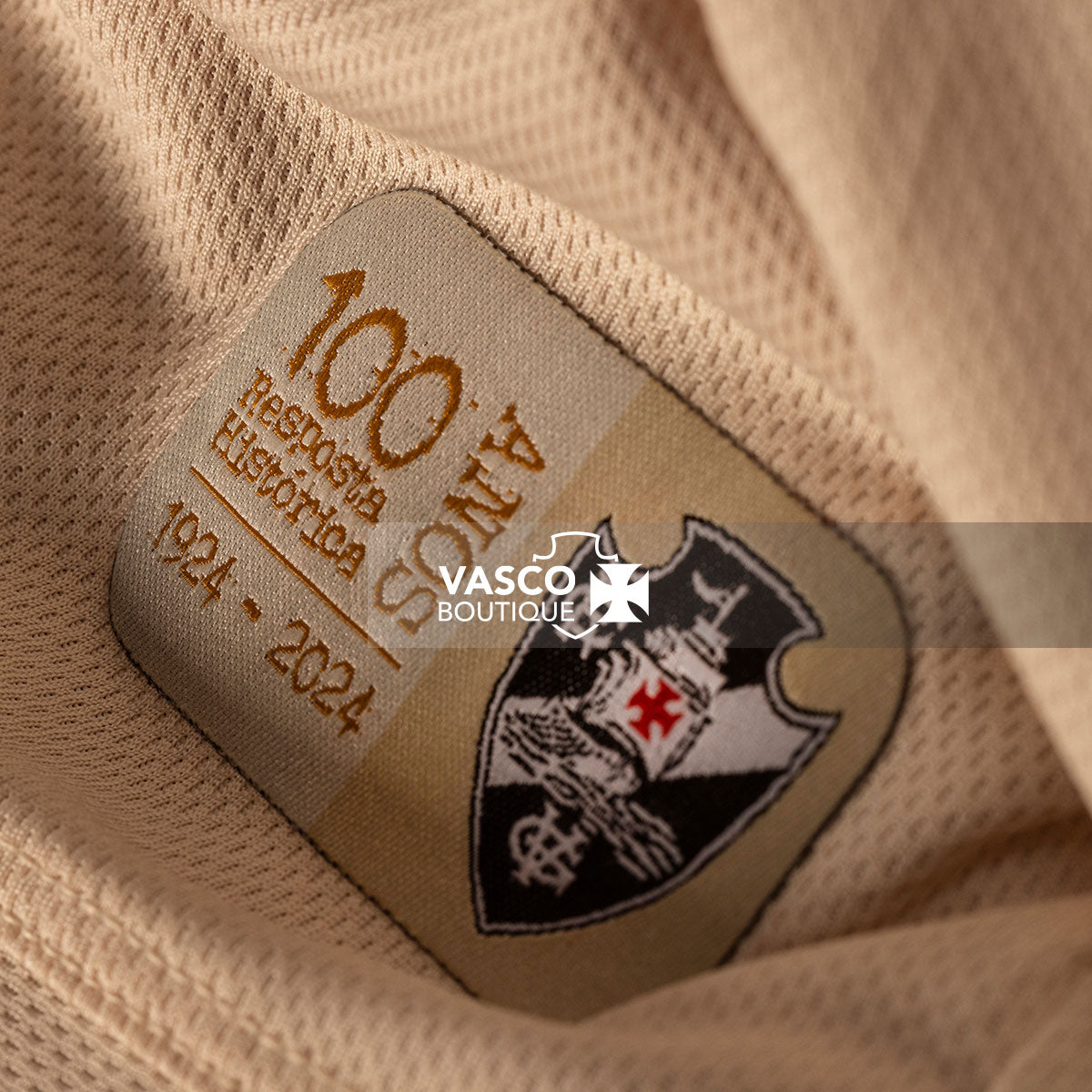 Blusa Vasco 3 2024 - 100 anos Resposta Histórica Kappa Feminina Bege