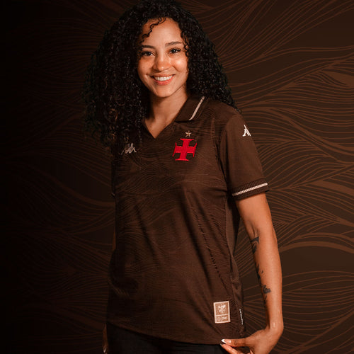 Blusa Vasco 3 2025 - Campeão de Terra e Mar Kappa Feminina