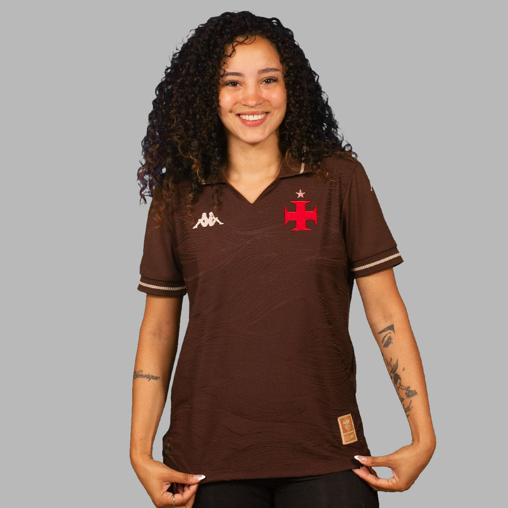 Blusa Vasco 3 2025 - Campeão de Terra e Mar Kappa Feminina